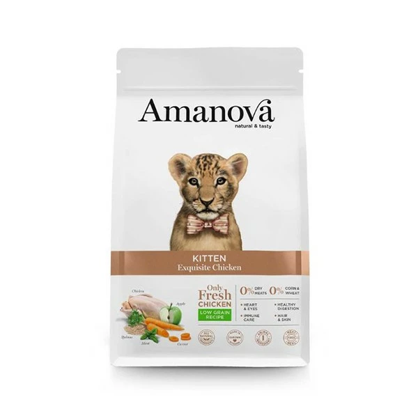 Amanova Kitten Gatto Secco Exquisite Pollo 1,5 Kg 1 Amanova Kitten Gatto Secco Exquisite Pollo 1,5 Kg