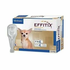 Virbac Effitix Antiparassitario 4 Pipette Per Cani Taglia Toy (1,5-4 Kg)