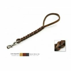 Eurocuoio Guinzaglio Doppia Treccia In Cuoio