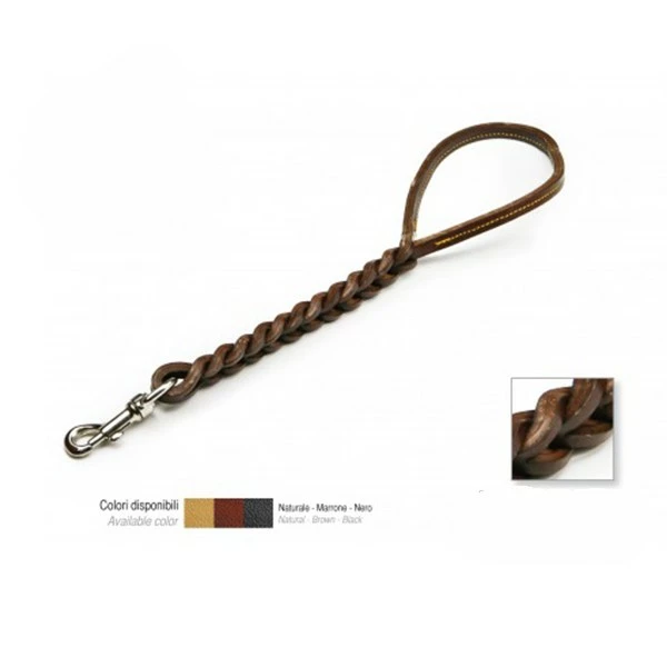 Eurocuoio Guinzaglio Doppia Treccia In Cuoio 1 Eurocuoio Guinzaglio Doppia Treccia In Cuoio