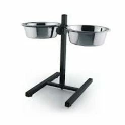 Ferribiella Alza Ciotole Laccato + 2 Ciotole Incluse