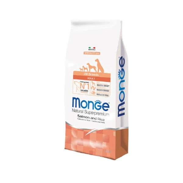 Monge Natural Superpremium Cane Secco All Breeds Adult Salmone & Riso 12 Kg 1 Monge Natural Superpremium Cane Secco All Breeds Adult Salmone & Riso 12 Kg