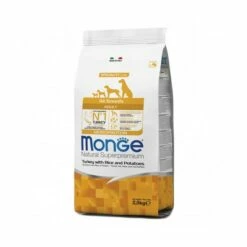 Monge Natural Superpremium Cane Secco All Breeds Adult Tacchino, Riso & Patate 2,5 Kg