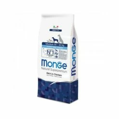 Monge Natural Superpremium Secco Cane Puppy Medium Ricco Di Pollo 12 Kg