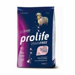 Prolife Cane Secco Grain Free Adult Sensitive Medium Large Maiale Patate 2.5 Kg