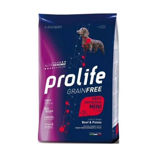 Prolife Cane Secco Grain Free Sensitive Mini Manzo E Patate 2 Kg 1 Prolife Cane Secco Grain Free Sensitive Mini Manzo E Patate 2 Kg