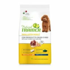 Trainer Cane Secco Natural Adult Small & Toy Prosciutto Crudo&Riso 2 Kg