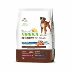Trainer Cane Secco Sensitive No Grain Medium&Maxi Adult Trota 3 Kg