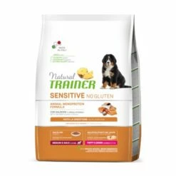 Trainer Natural Cane Secco No Gluten Medium&Maxi Puppy&Junior Salmone 3 Kg