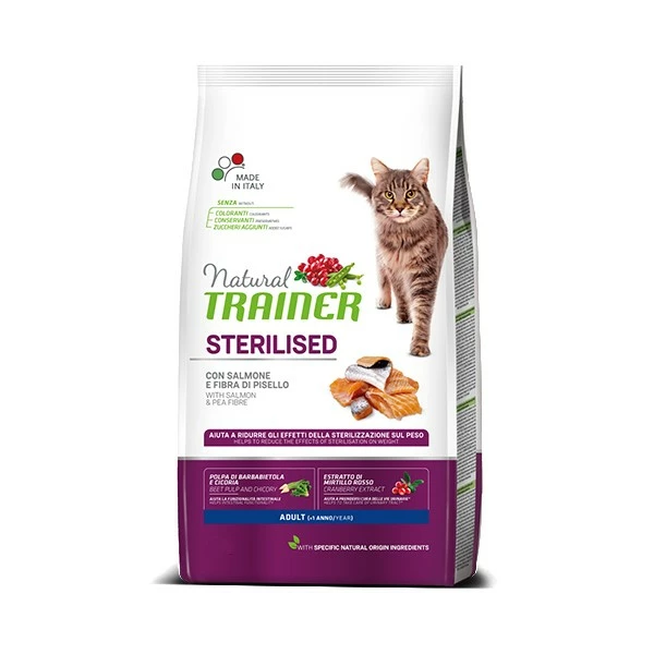 Trainer Natural Gatto Secco Adult New Sterilizzato Salmone 1.5 Kg 1 Trainer Natural Gatto Secco Adult New Sterilizzato Salmone 1.5 Kg