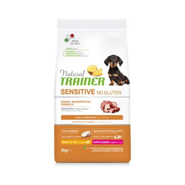 Trainer Natural Cane Secco Sensitive Small&Toy Puppy Anatra 2 Kg 1 Trainer Natural Cane Secco Sensitive Small&Toy Puppy Anatra 2 Kg