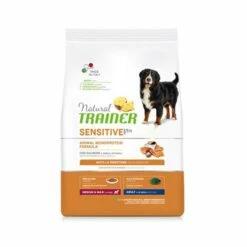 Trainer Natural Cane Secco Sensitive No Gluten Medium&Maxi Adult Salmone 12 KG